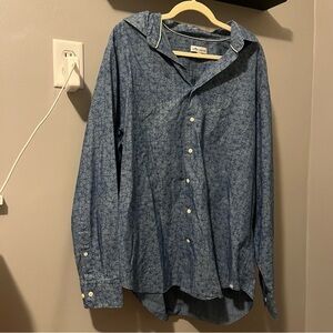 Peter Millar Long Sleeve Floral Button Up Shirt | size XL